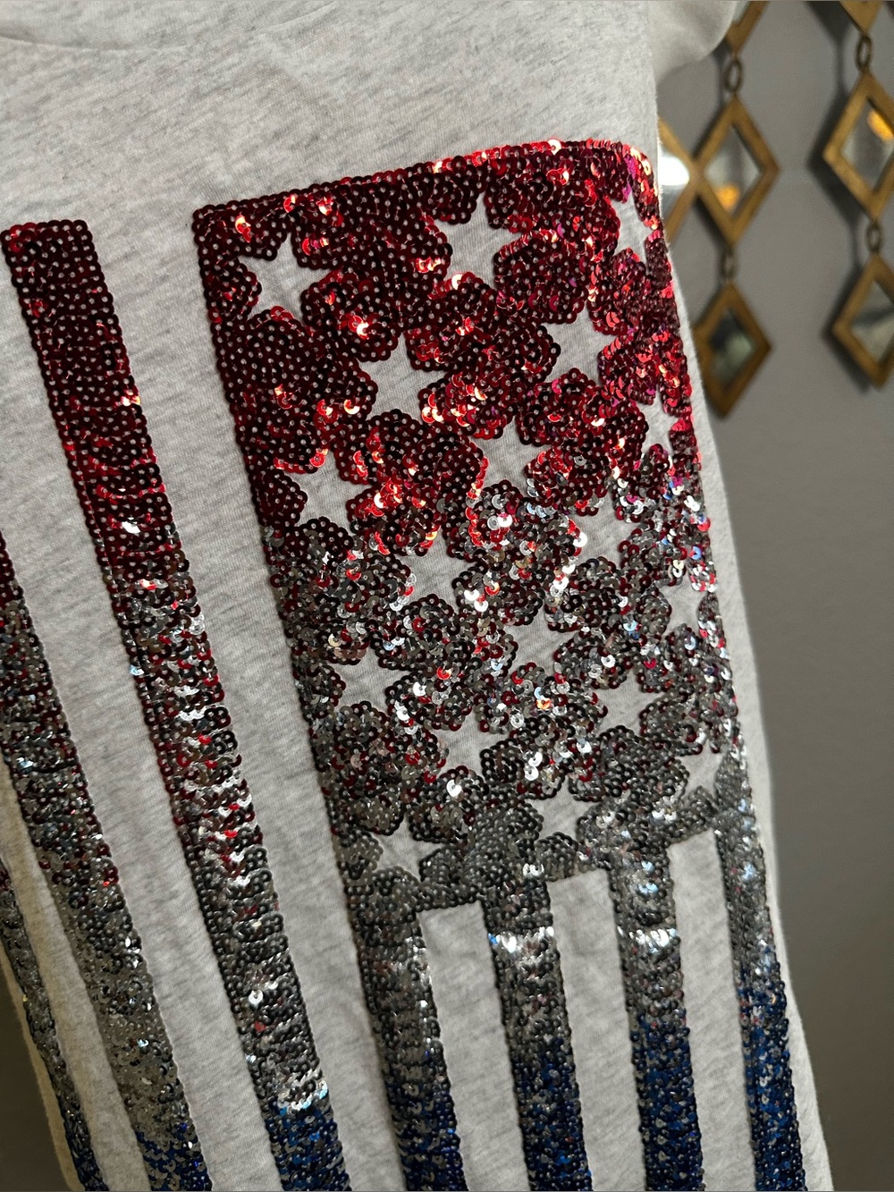 PINK Victoria's Secret Americana USA Sequin Bling Tank Top 🇺🇸 - Picture 2 of 6